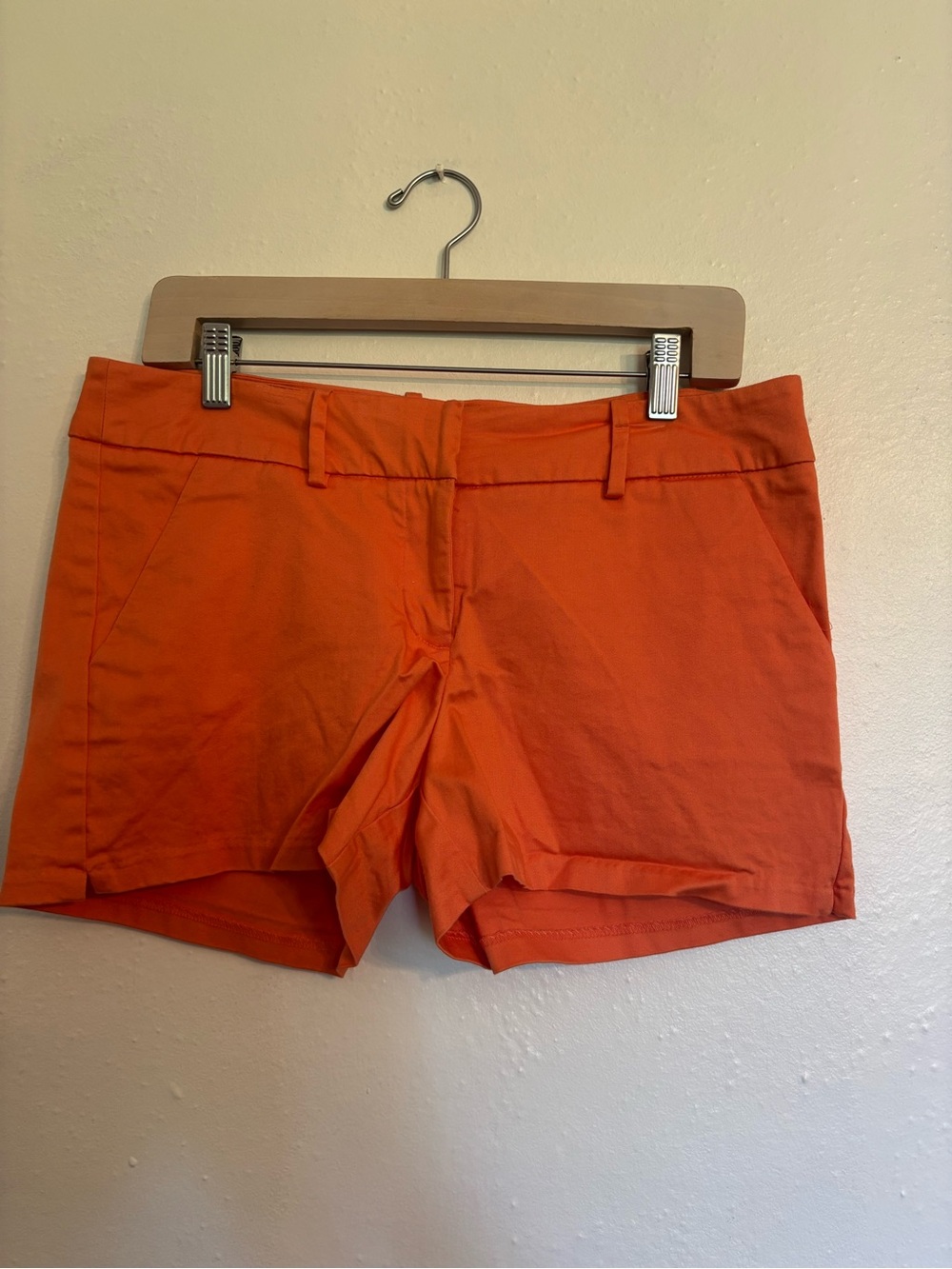 Women's Orange Stretch Cotton Shorts Mossimo